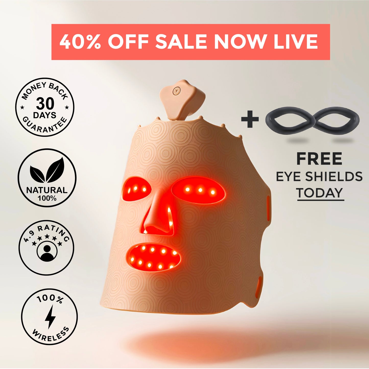 GLOWAVES™ 7-LED THERAPY FLEXMASK - Glowaves