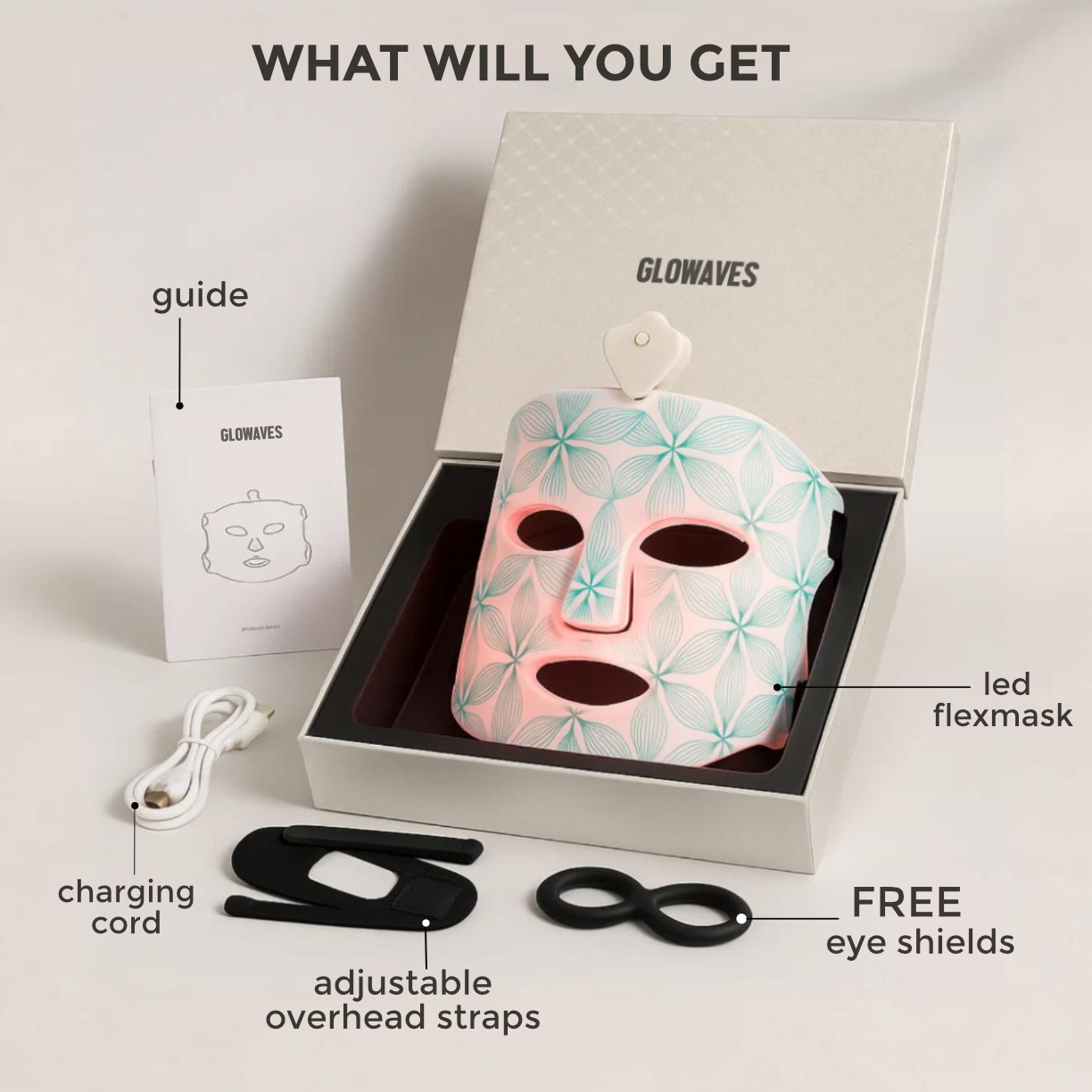 GLOWAVES™ 7-LED THERAPY FLEXMASK